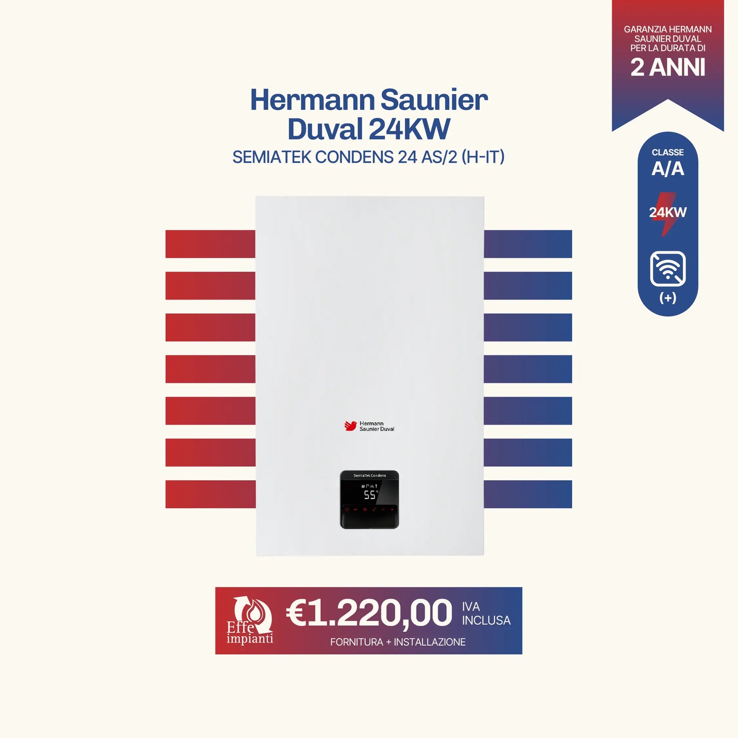 Hermann Saunier Duval 24KW con installazione inclusa