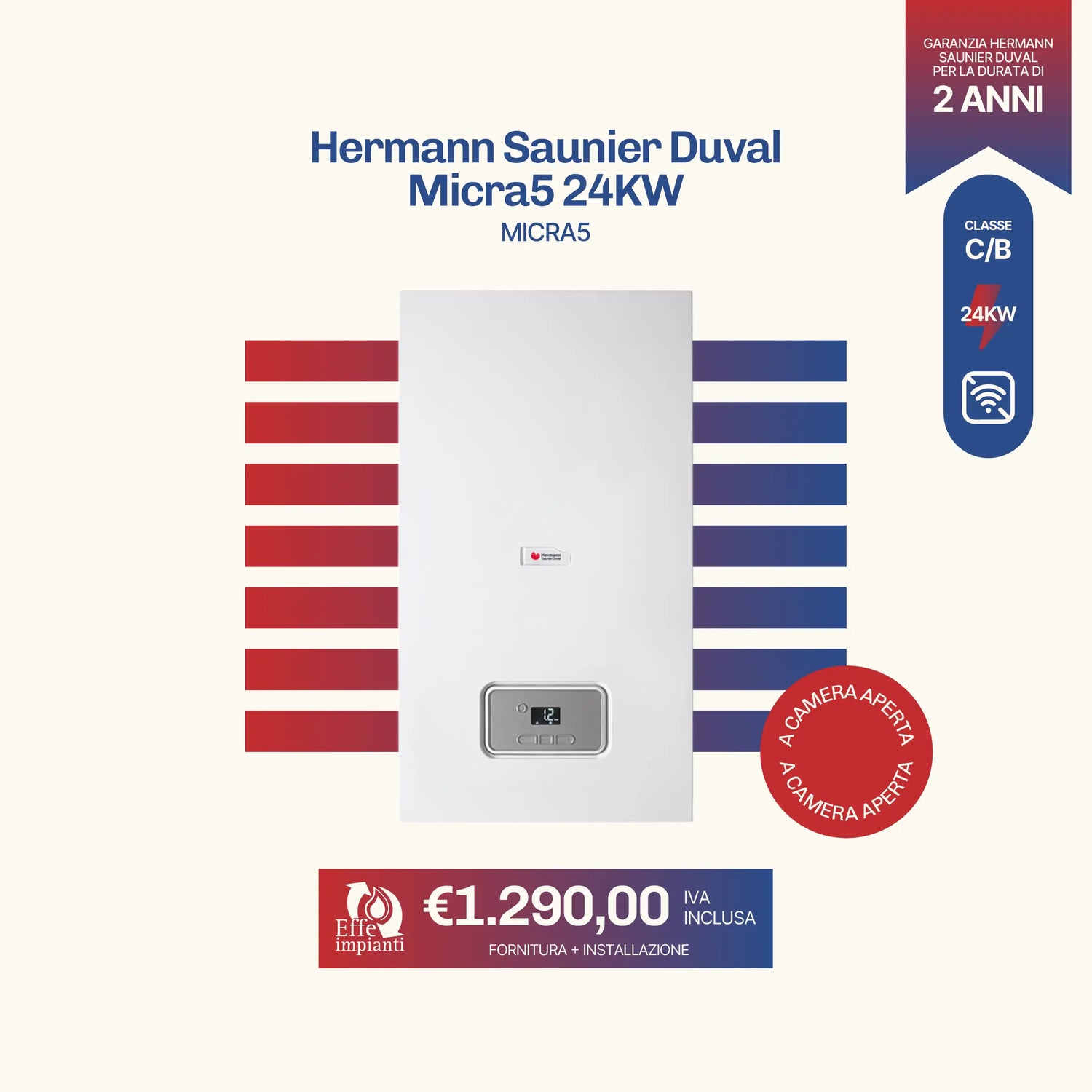 Hermann Saunier Duval Micra5 24KW con installazione inclusa