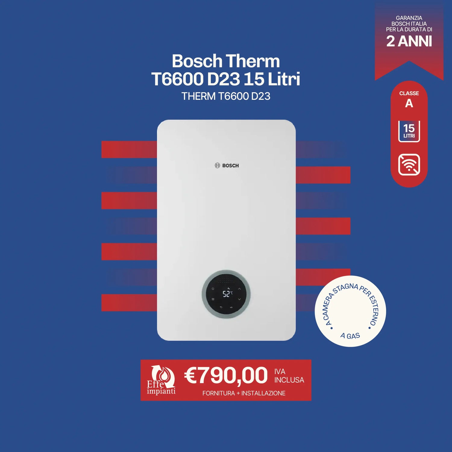 Bosch Therm T6600 D23 15 Litri con installazione inclusa