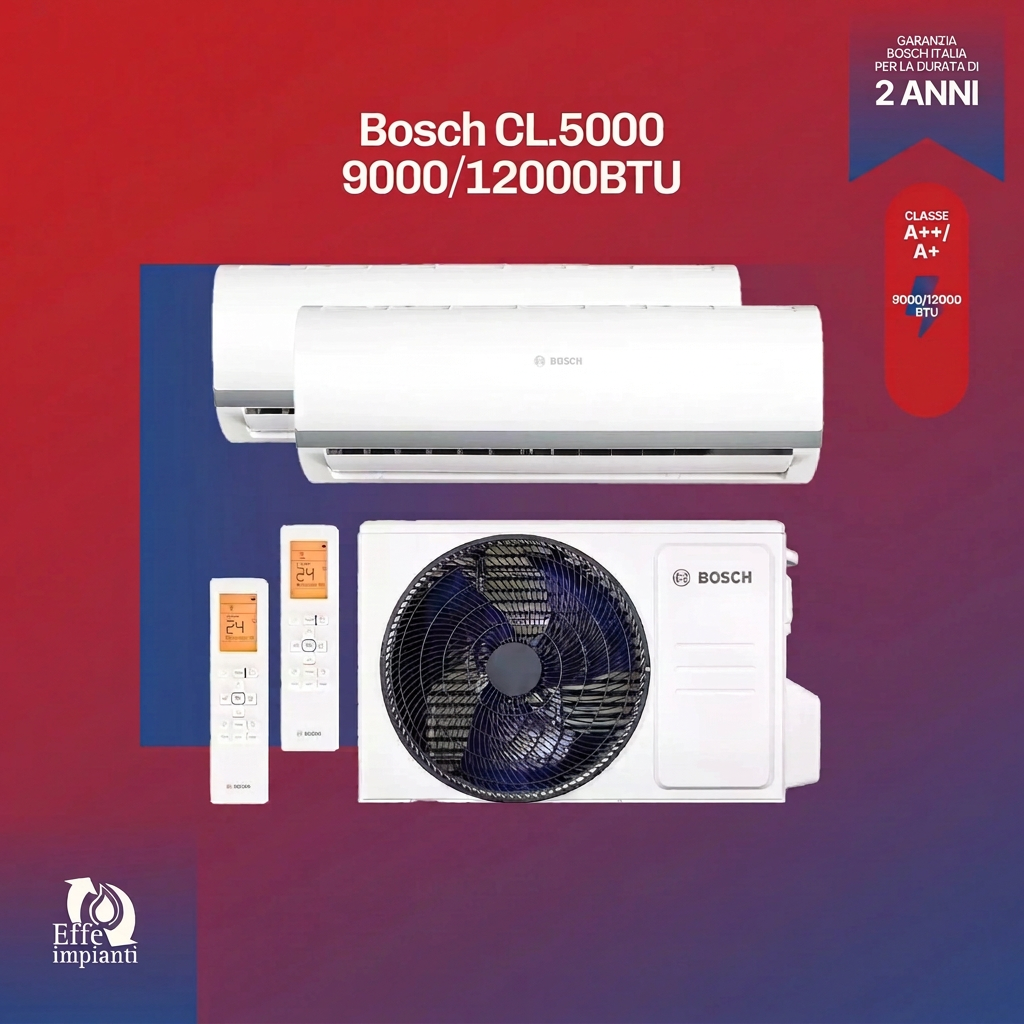 Climatizzatore dual Bosch CL.5000 senza WiFi con installazione inclusa