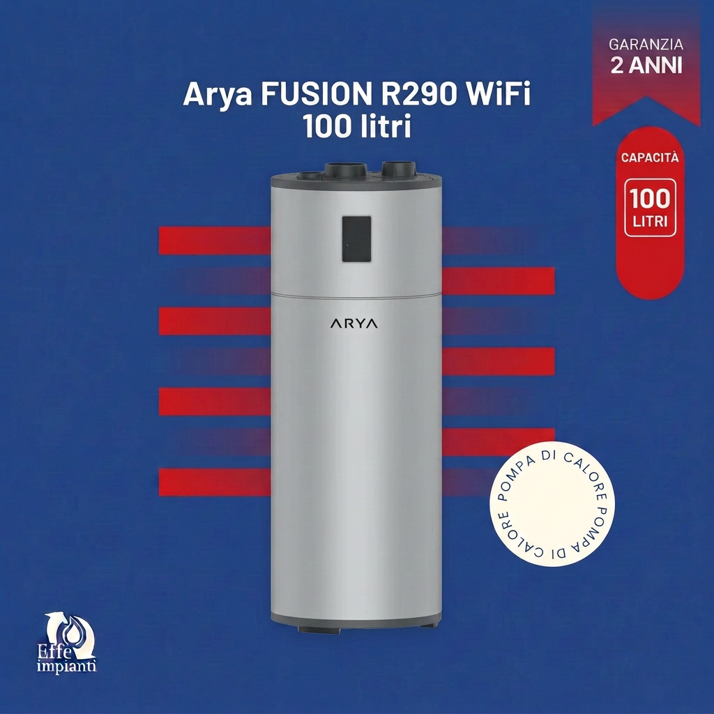 Scaldabagno a pompa di calore Arya FUSION R290 WiFi