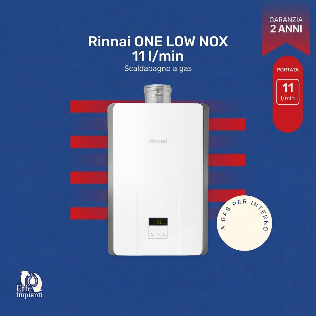 Scaldabagno a gas Rinnai ONE LOW NOX da interno