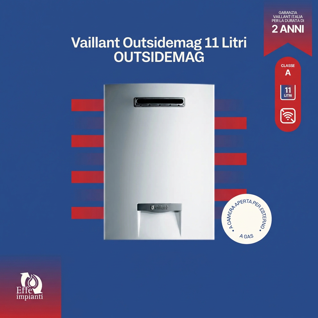 Scaldabagno a gas Vaillant Outsidemag 11 Litri con installazione inclusa