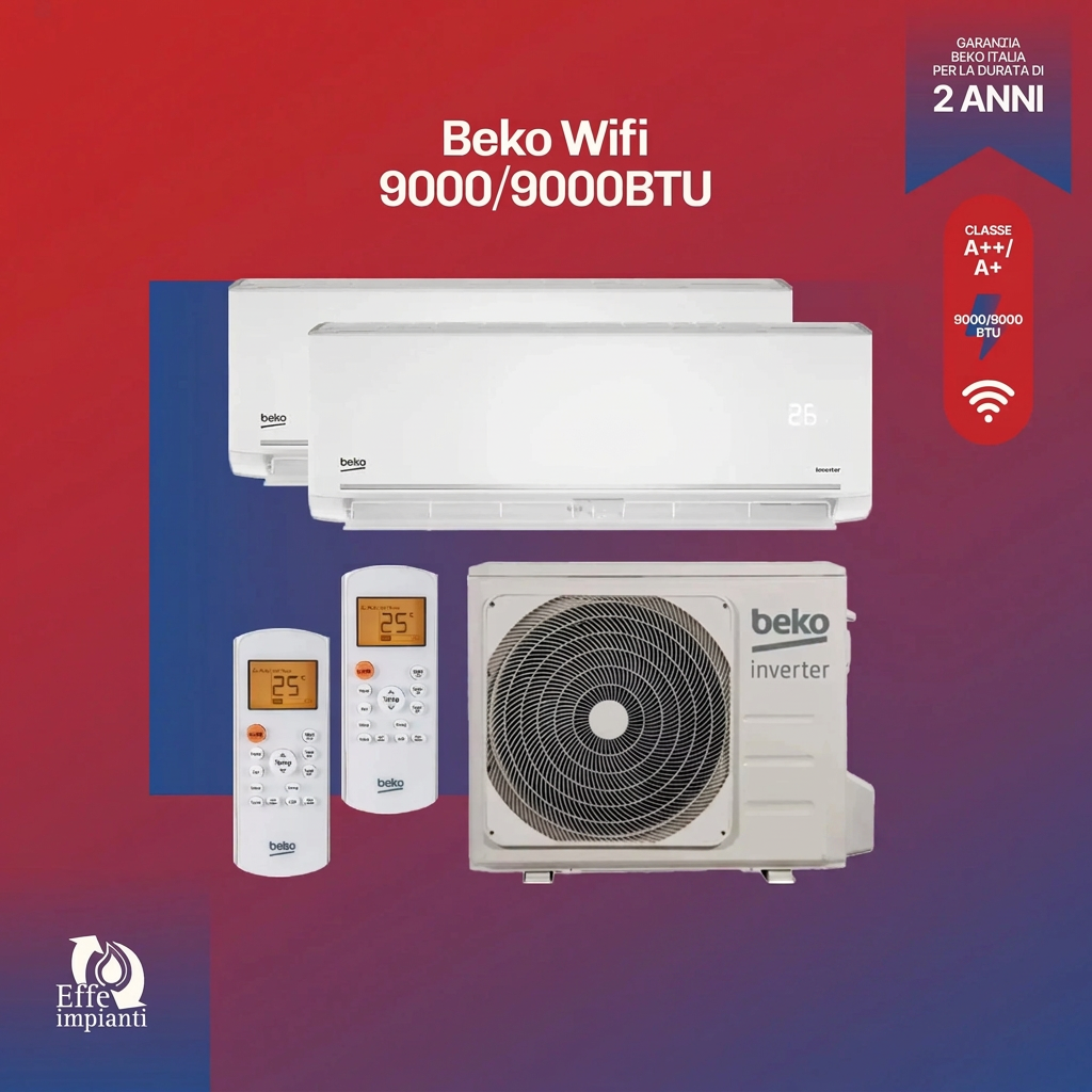 Beko WiFi dual 9000 + 9000 BTU senza riquadro prezzo