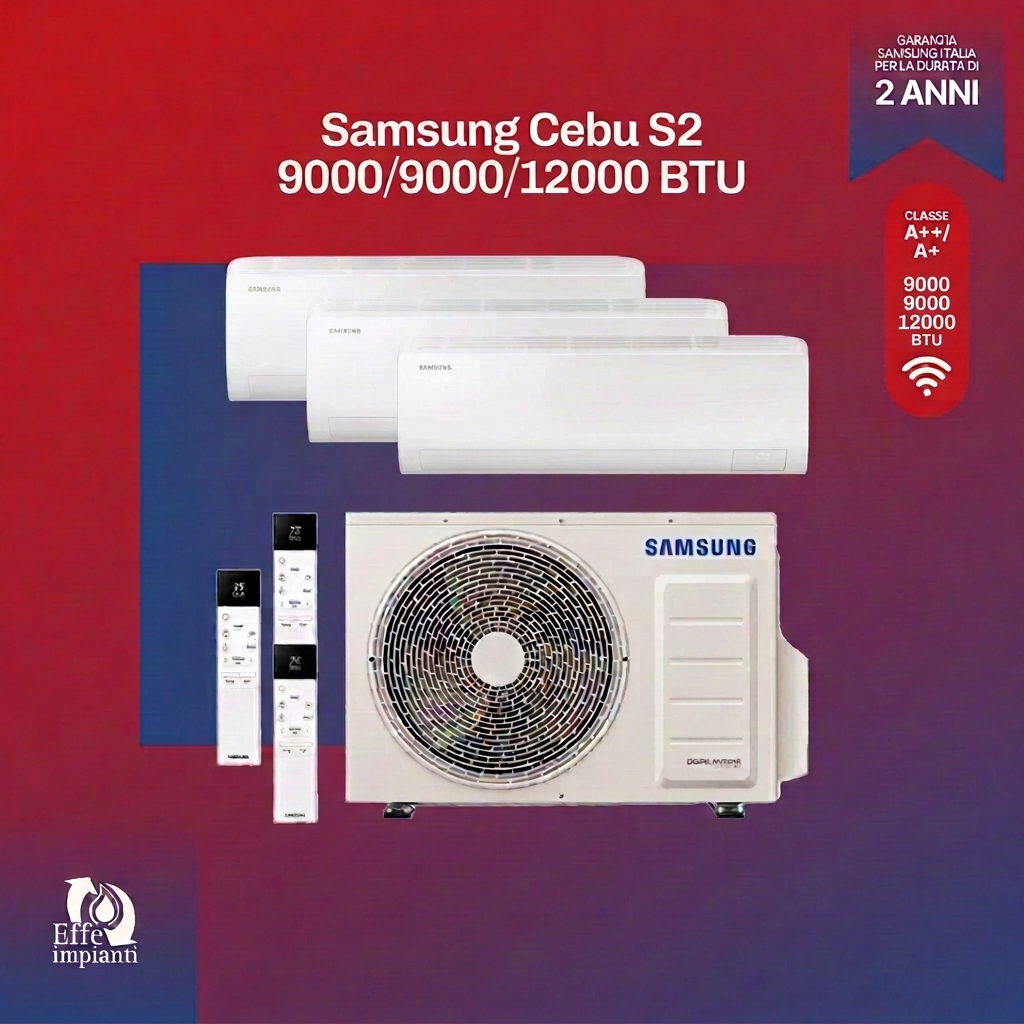 Samsung Cebu S2 trial 9000 + 9000 + 12000 BTU