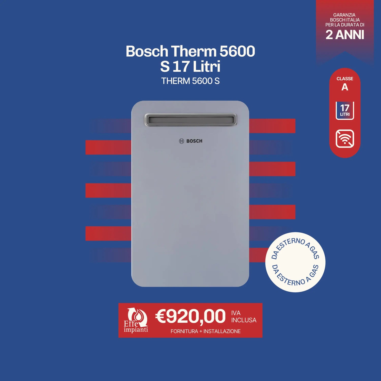 Bosch Therm 5600 S 17 Litri con installazione inclusa