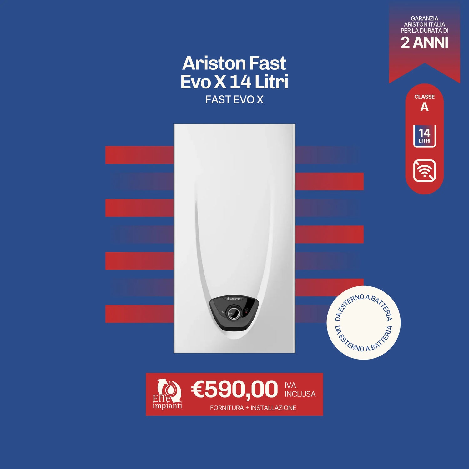 Ariston Fast Evo X 14 Litri con installazione inclusa