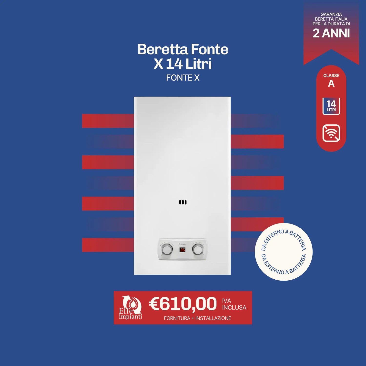 Beretta Fonte X 14 Litri con installazione inclusa
