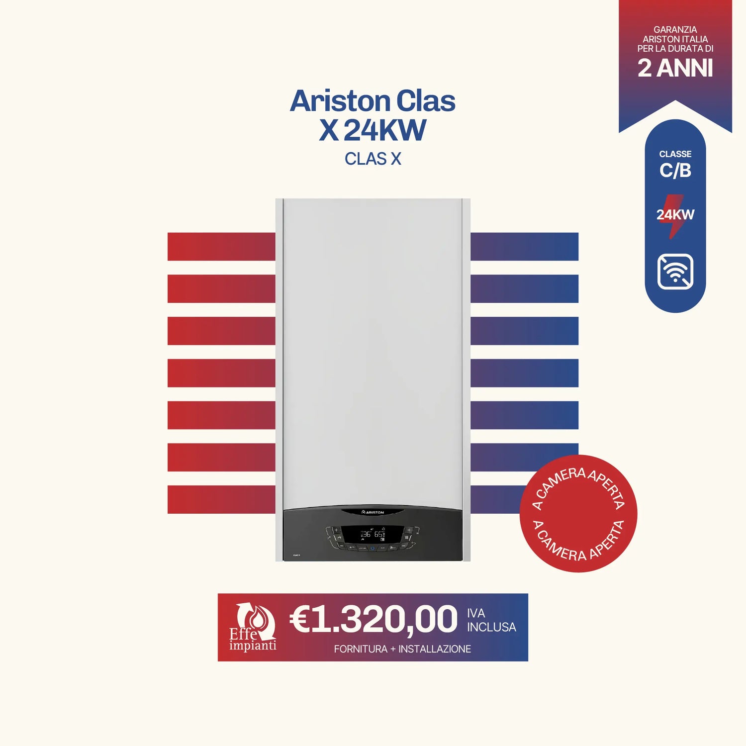 Ariston Clas X 24KW con installazione inclusa