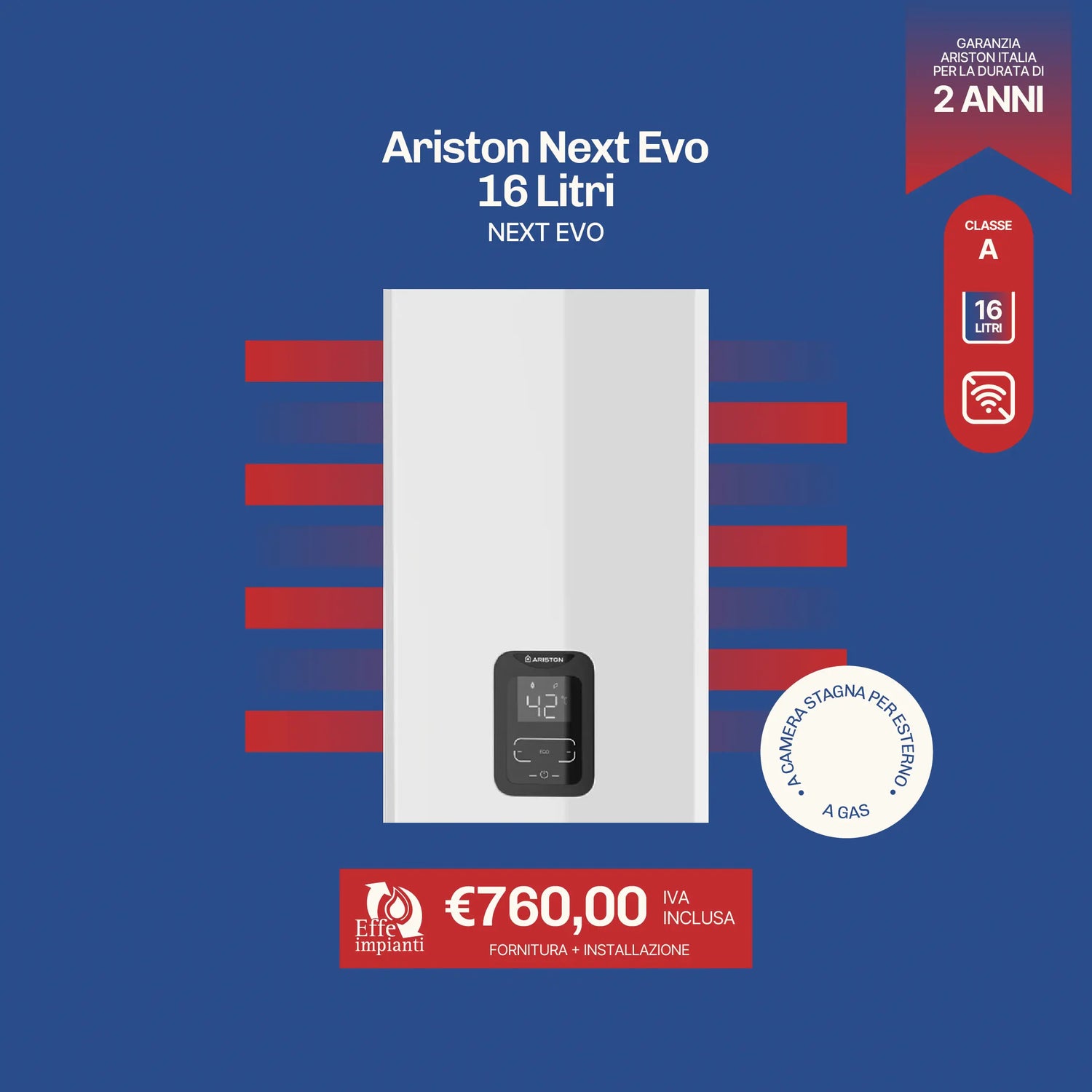 Ariston Next Evo 16 Litri con installazione inclusa