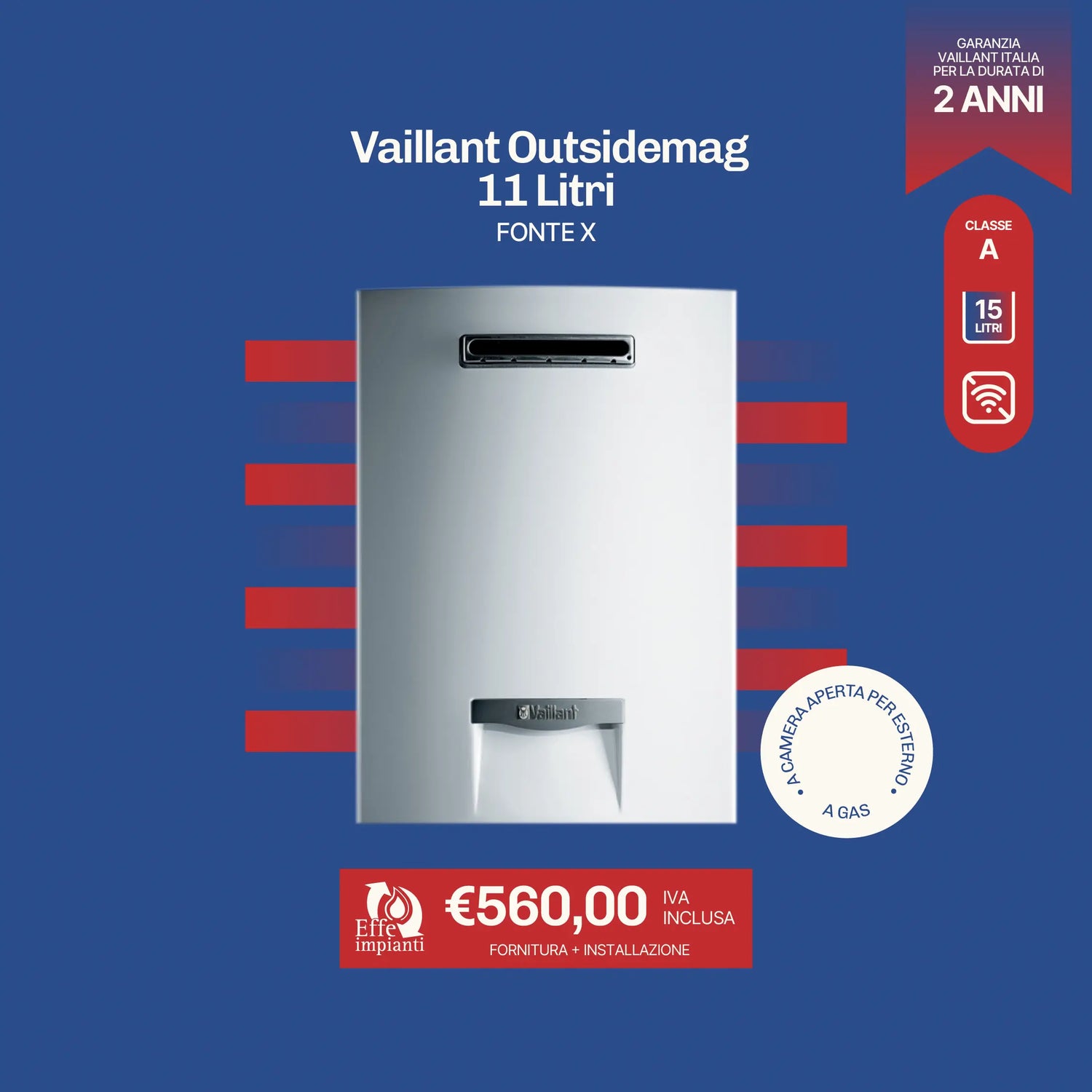 Vaillant Outsidemag 11 Litri con installazione inclusa