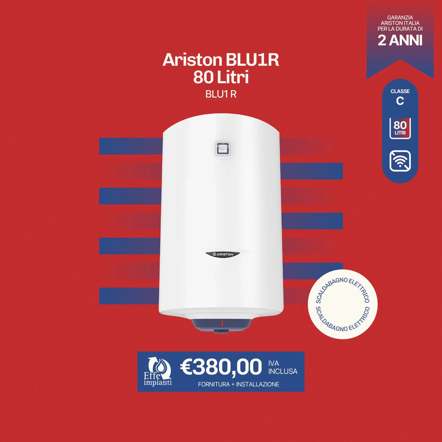 Ariston BLU1R 80 Litri con installazione inclusa