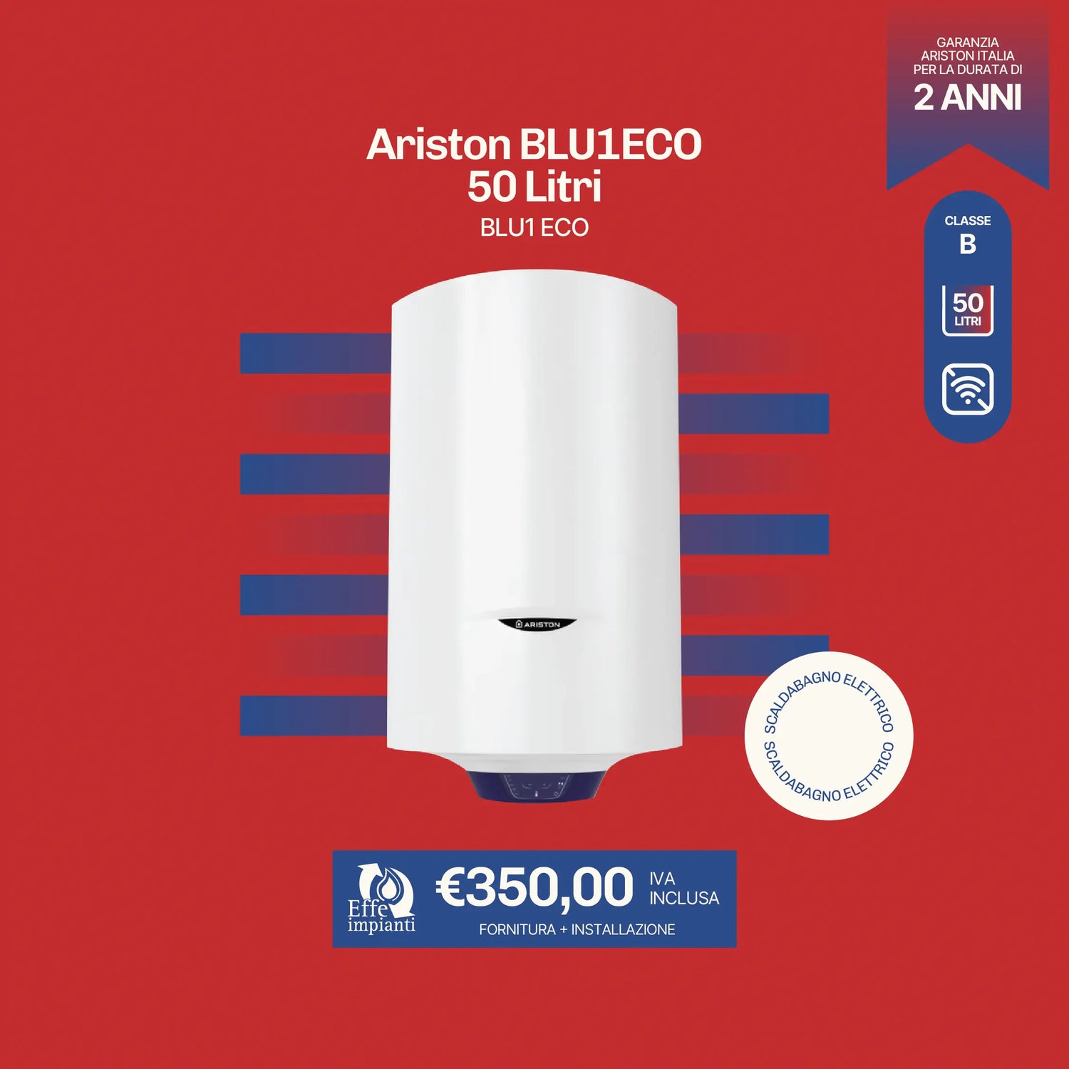 Ariston BLU1ECO 50 Litri con installazione inclusa