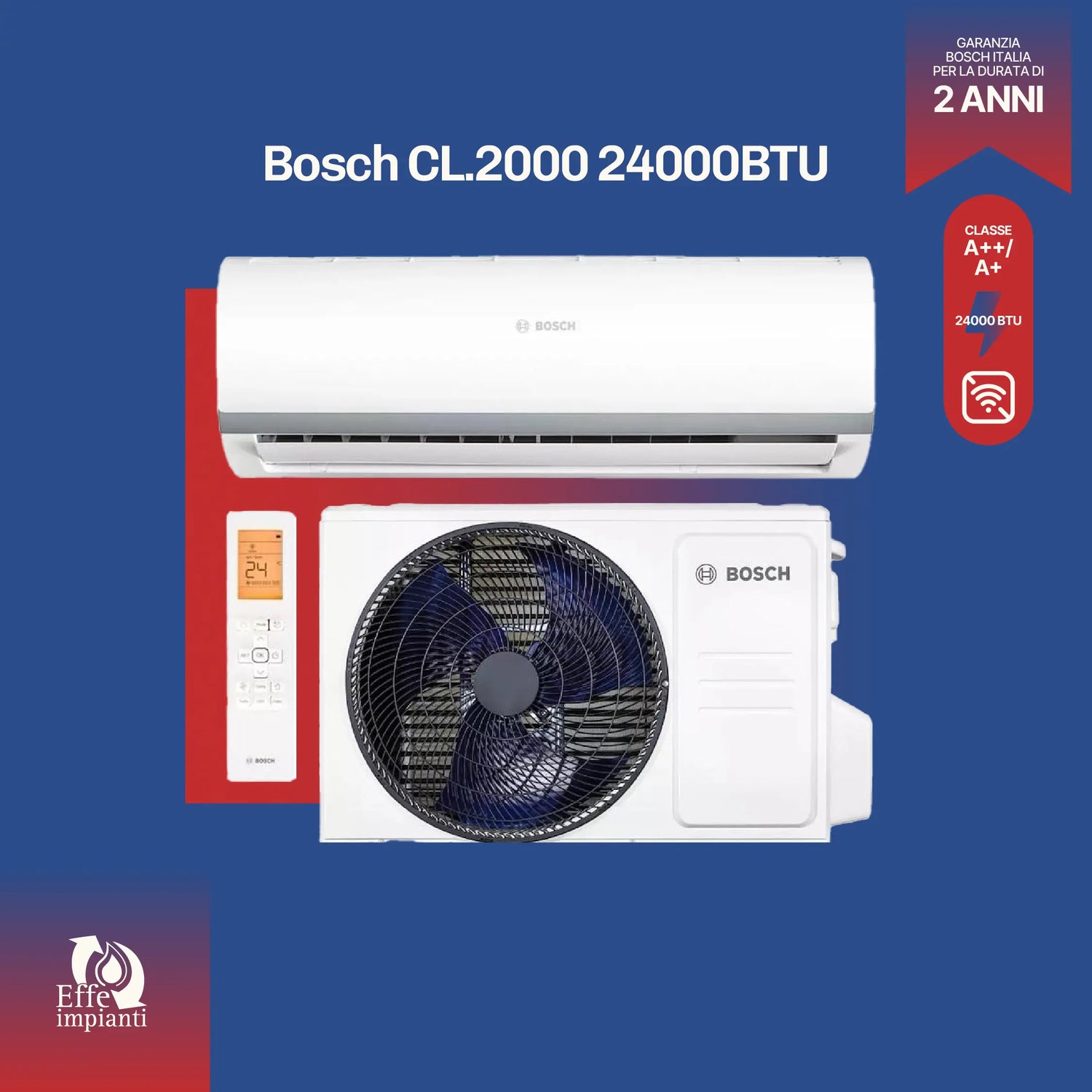 Climatizzatore Bosch CL.2000 24000 BTU con installazione inclusa
