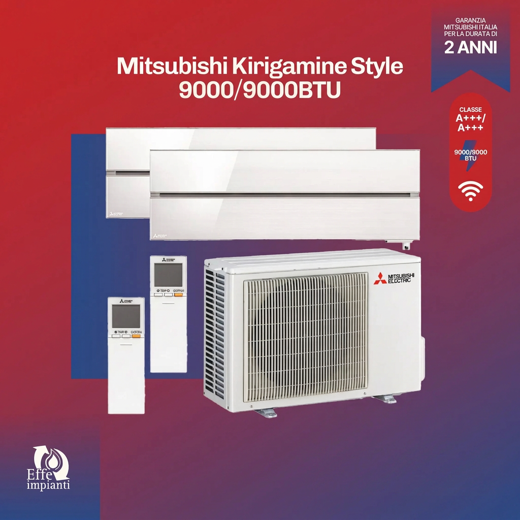 Climatizzatore dual Mitsubishi Kirigamine Style WiFi