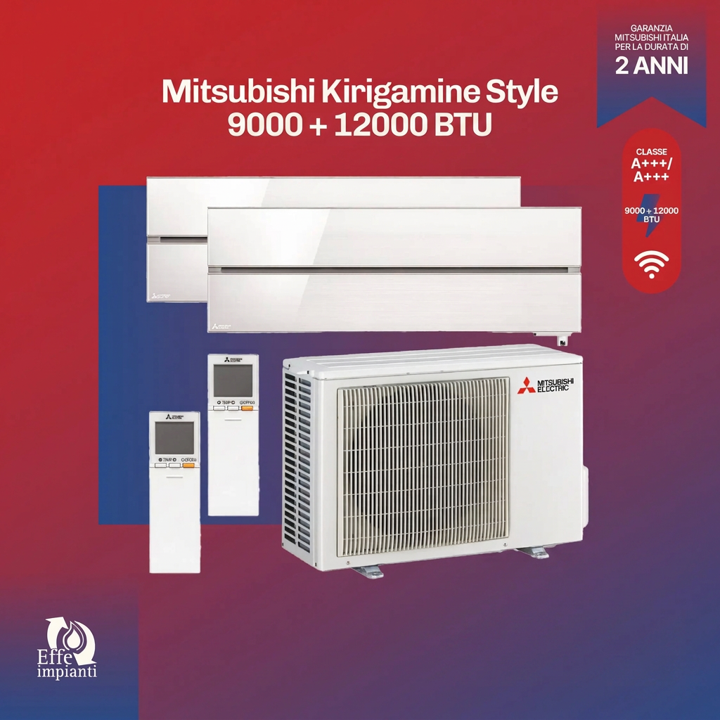 Climatizzatore dual Mitsubishi Kirigamine Style WiFi