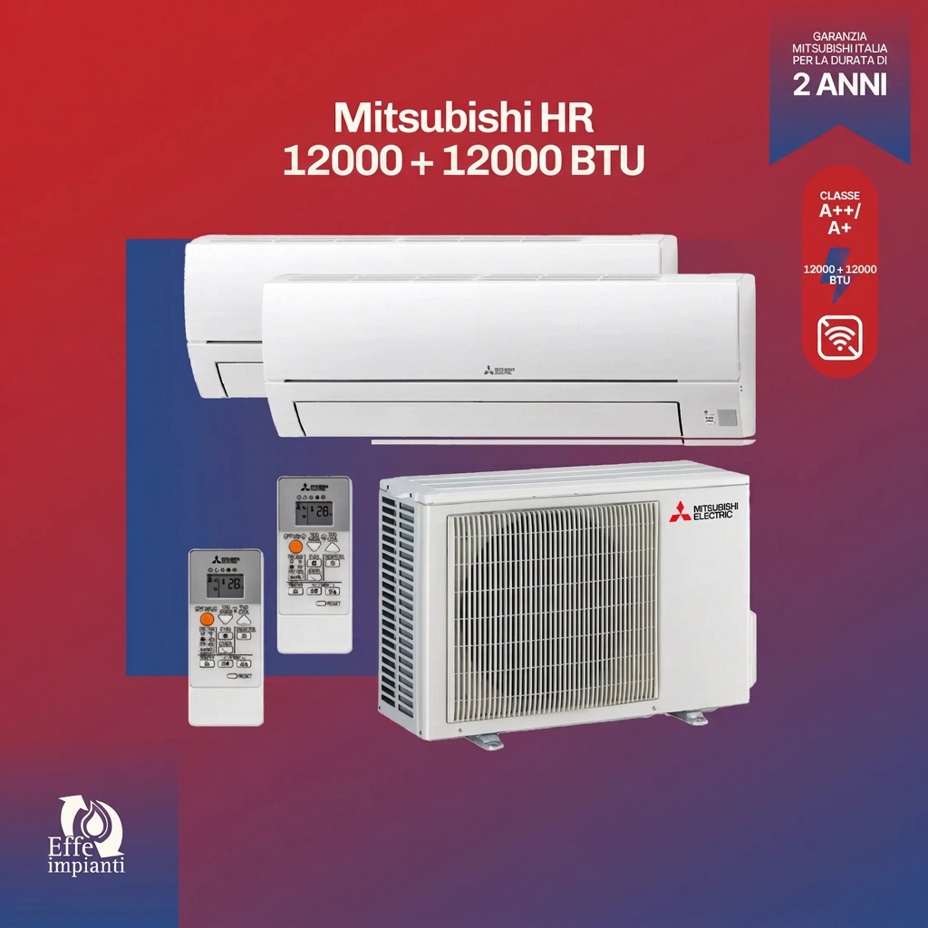 Climatizzatore dual Mitsubishi HR senza WiFi