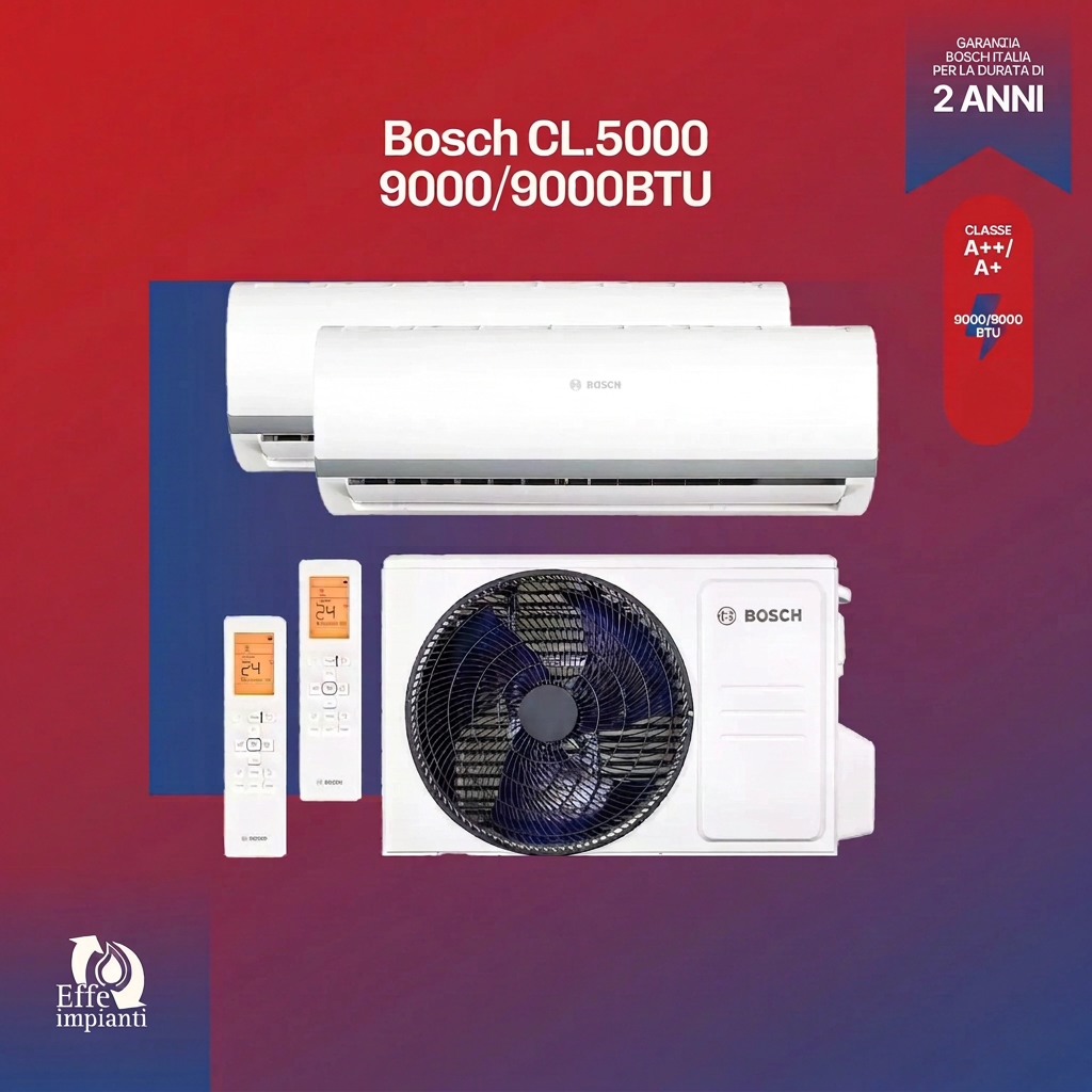 Climatizzatore dual Bosch CL.5000 senza WiFi con installazione inclusa