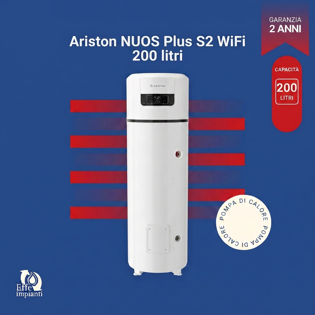 Scaldabagno a pompa di calore Ariston NUOS Plus S2 WiFi da pavimento