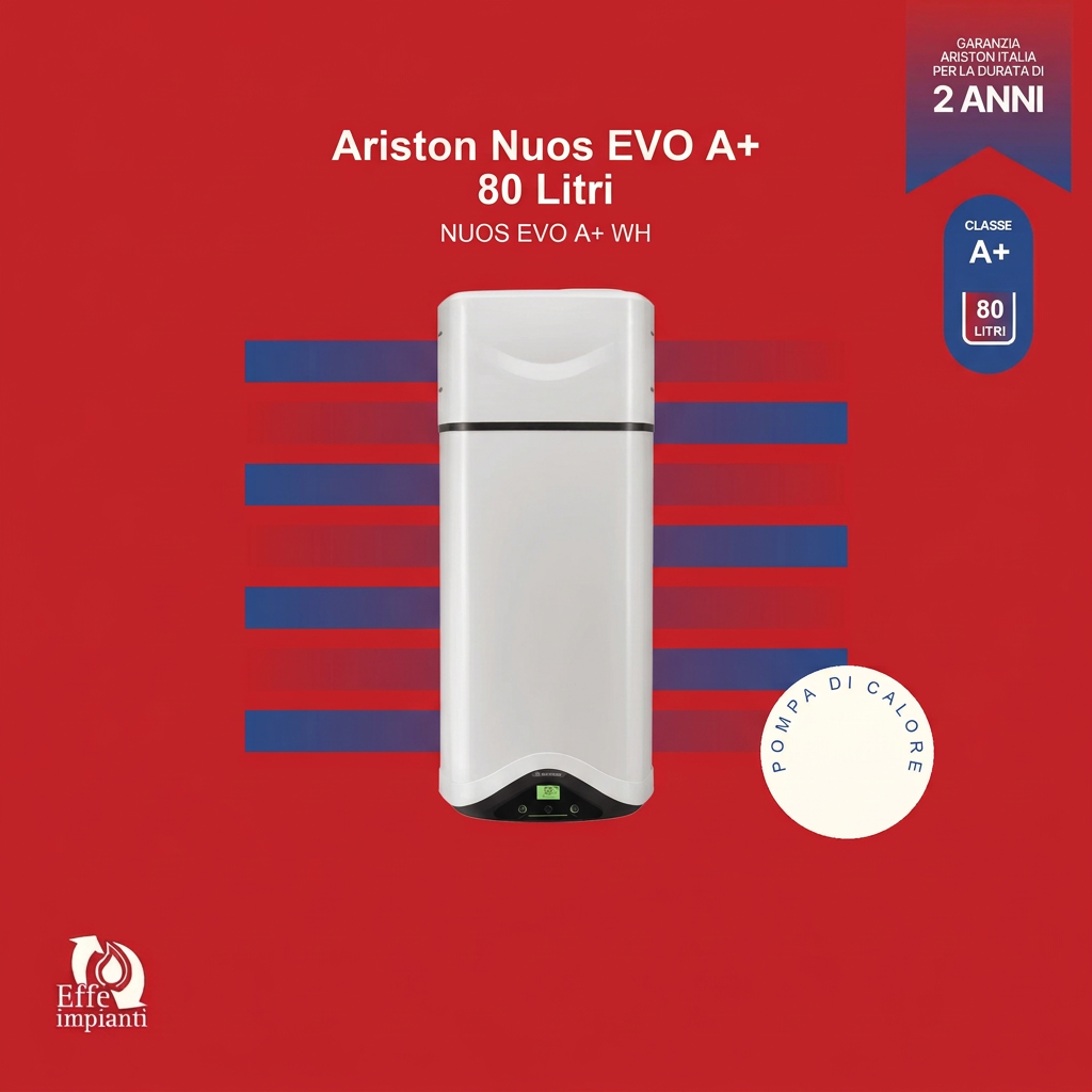 Scaldabagno a pompa di calore Ariston Nuos EVO A+ 80 WH
