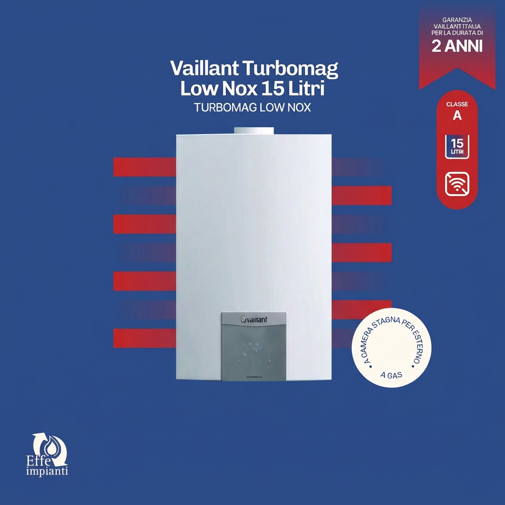Scaldabagno a gas Vaillant Turbomag Low Nox 15 Litri