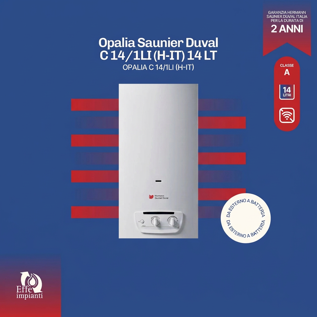 Scaldabagno a gas Opalia Saunier Duval C 14/1LI (H-IT) 14 LT