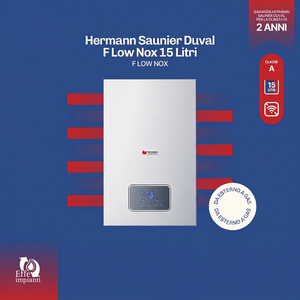 Scaldabagno a gas Hermann Saunier Duval F Low Nox 15 Litri con installazione inclusa