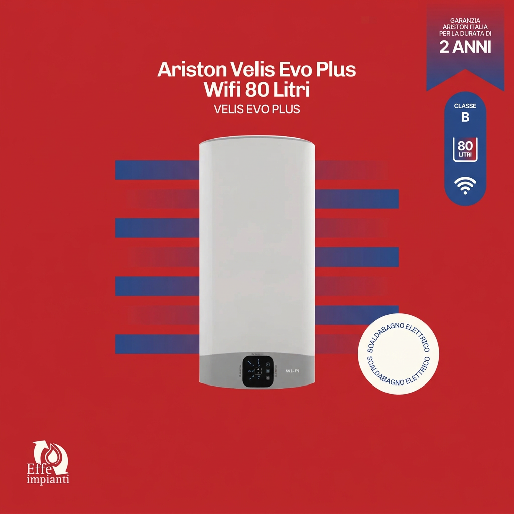 Scaldabagno elettrico Ariston VELIS EVO PLUS WIFI 80 Litri